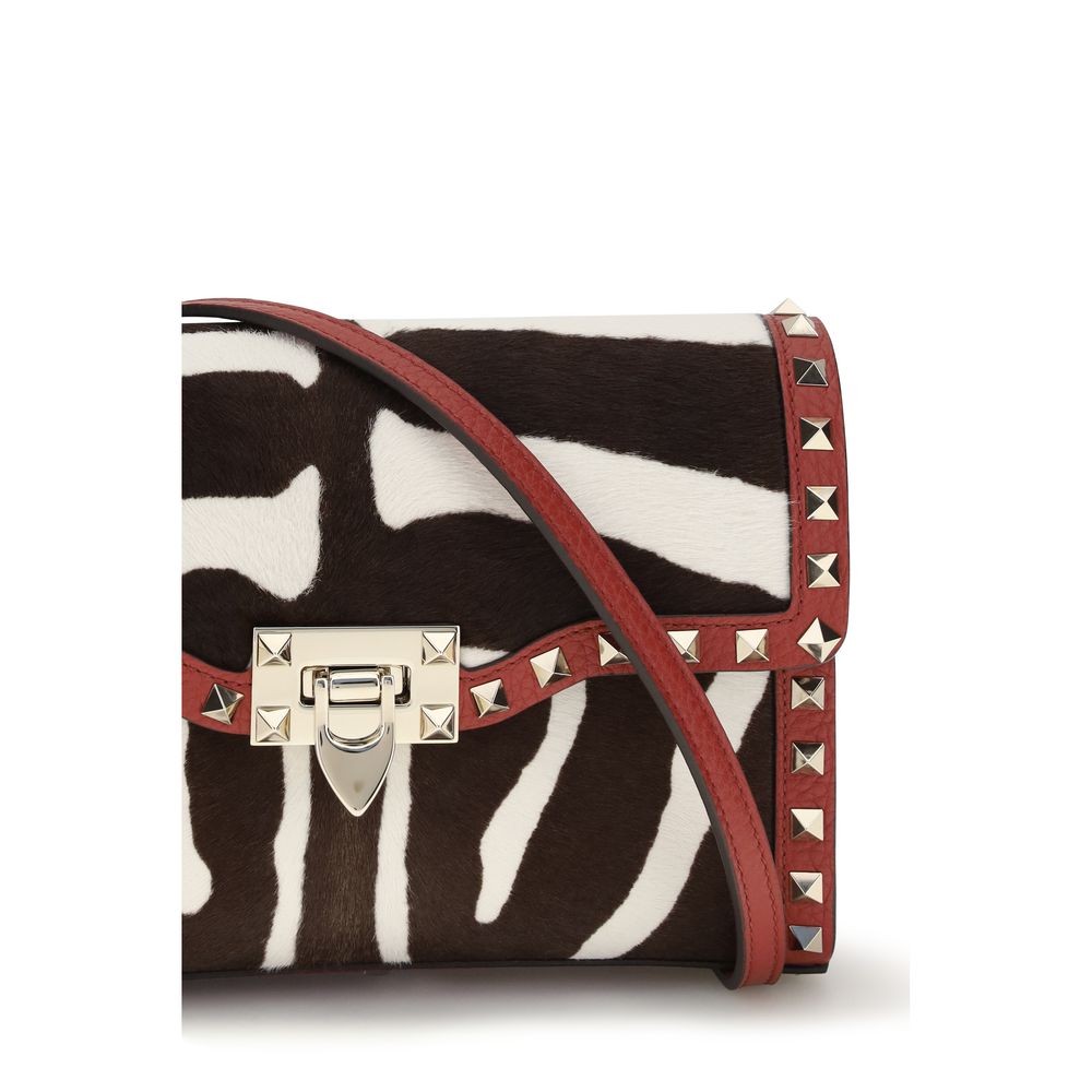 Valentino Garavani Multicolor Calf Leather Bos Taurus Shoulder Bag Valentino Garavani