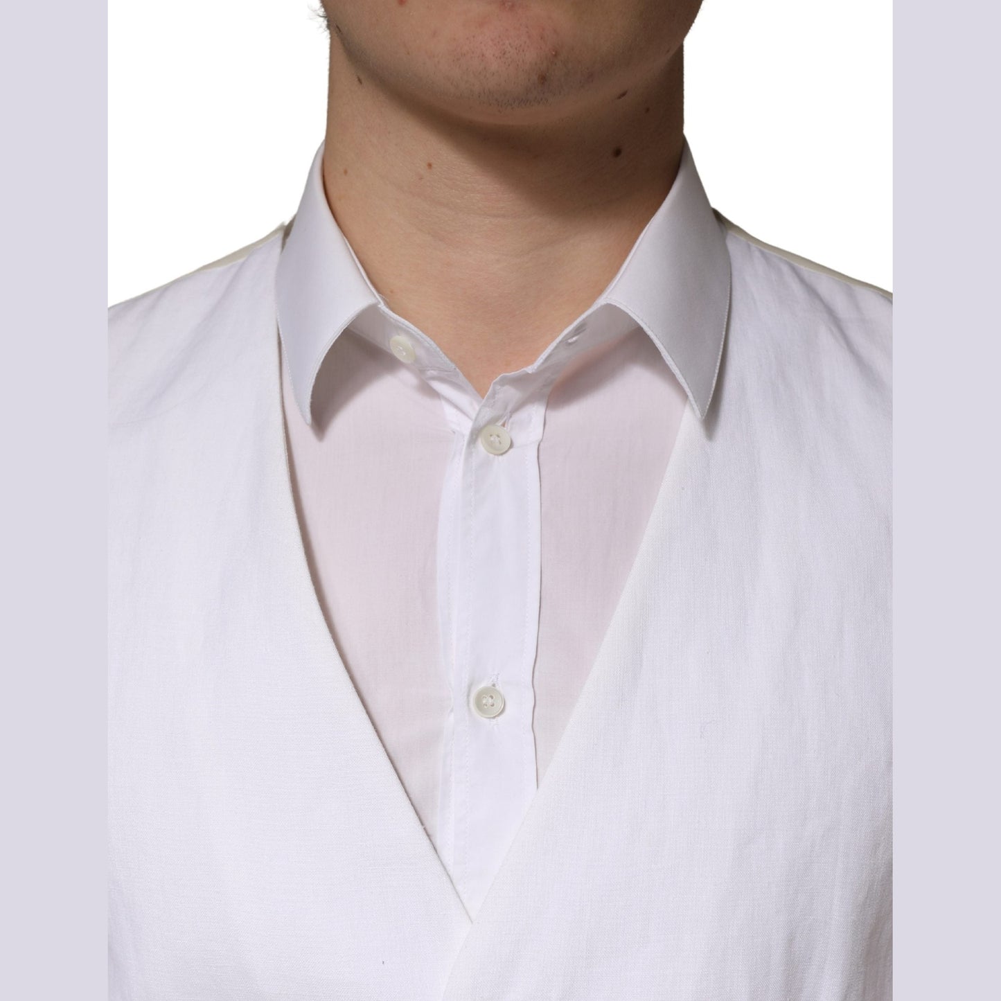 Dolce & Gabbana White SARTORIA Linen 2 Piece Men Formal Suit