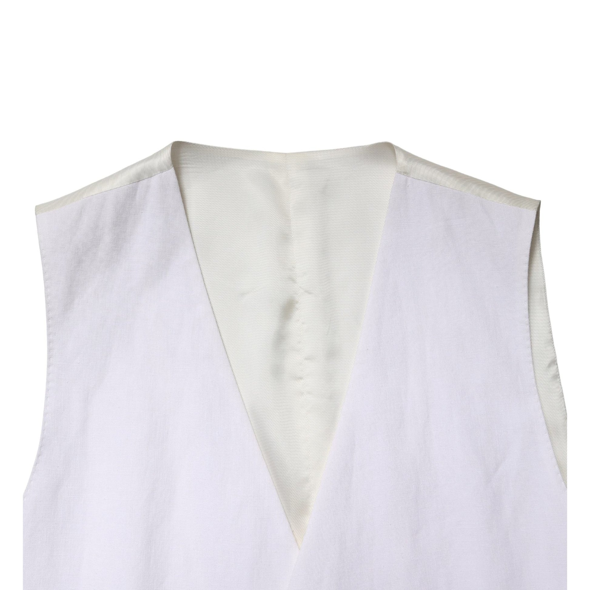 Dolce & Gabbana White SARTORIA Linen 2 Piece Men Formal Suit