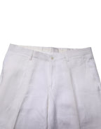 Dolce & Gabbana White SARTORIA Linen 2 Piece Men Formal Suit