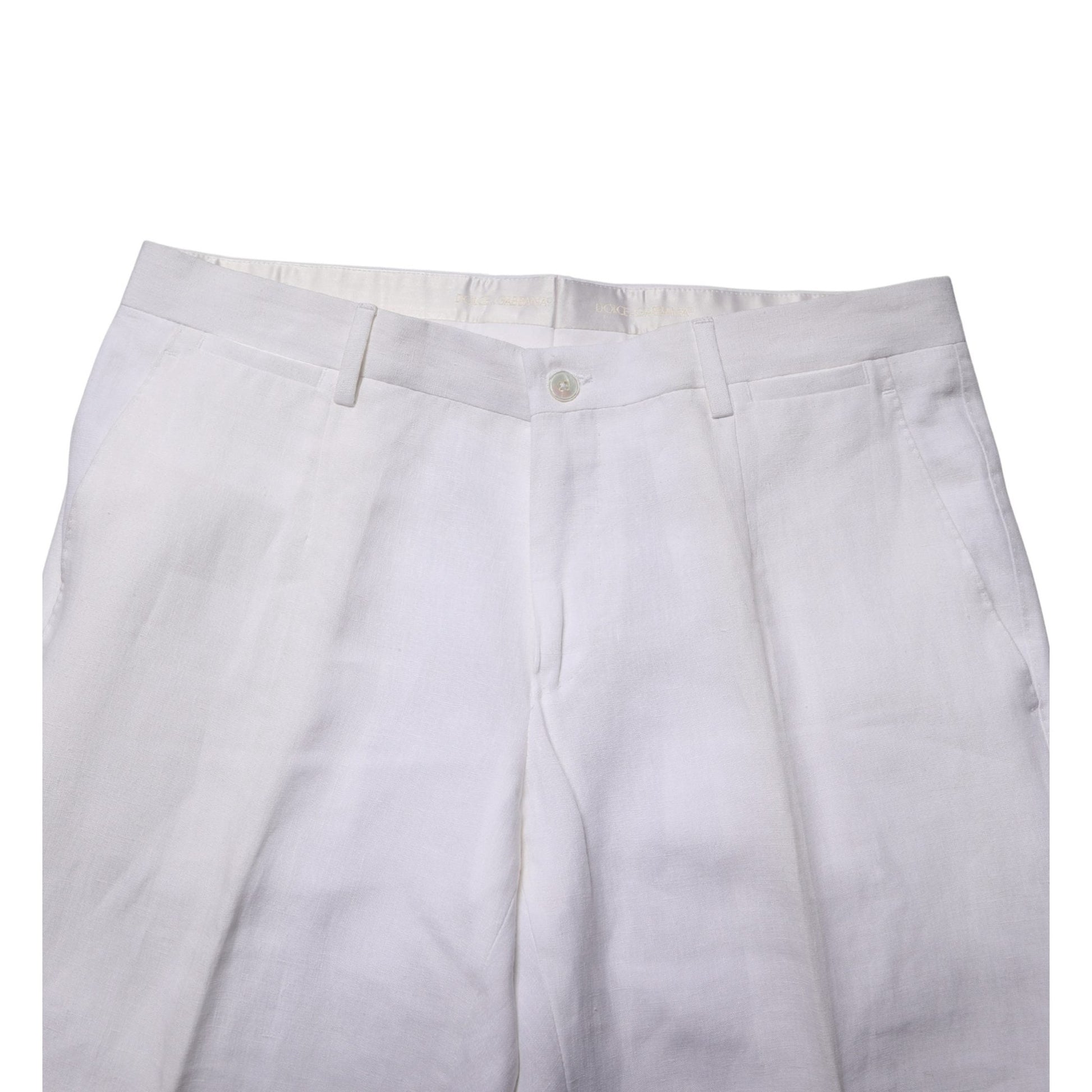 Dolce & Gabbana White SARTORIA Linen 2 Piece Men Formal Suit