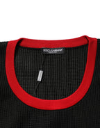 Dolce & Gabbana Black Crew Neck Sleeveless Men Knit Vest T-shirt