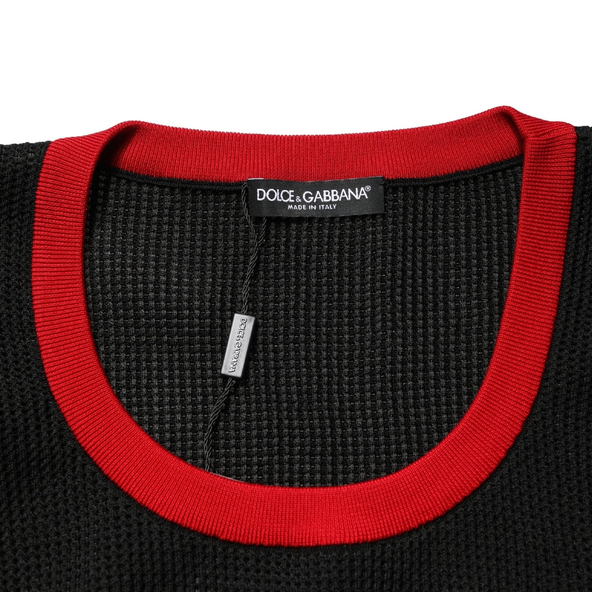 Dolce & Gabbana Black Crew Neck Sleeveless Men Knit Vest T-shirt