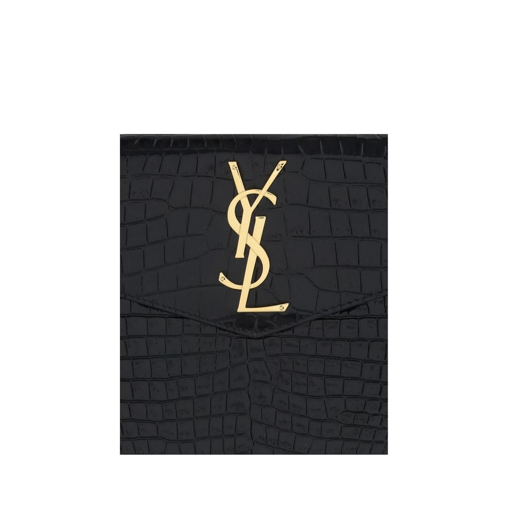 Saint Laurent Black Calf Leather Bos Taurus Accessories Saint Laurent