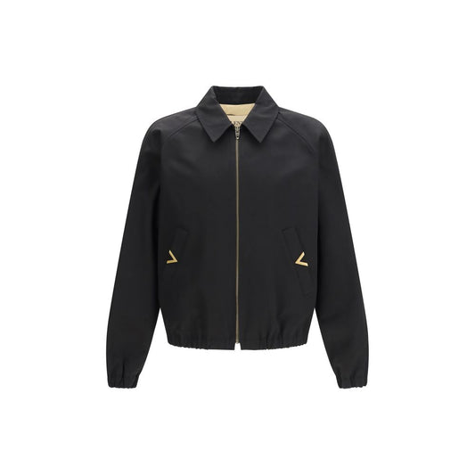 Valentino Garavani Black Cotton Bomber Valentino Garavani