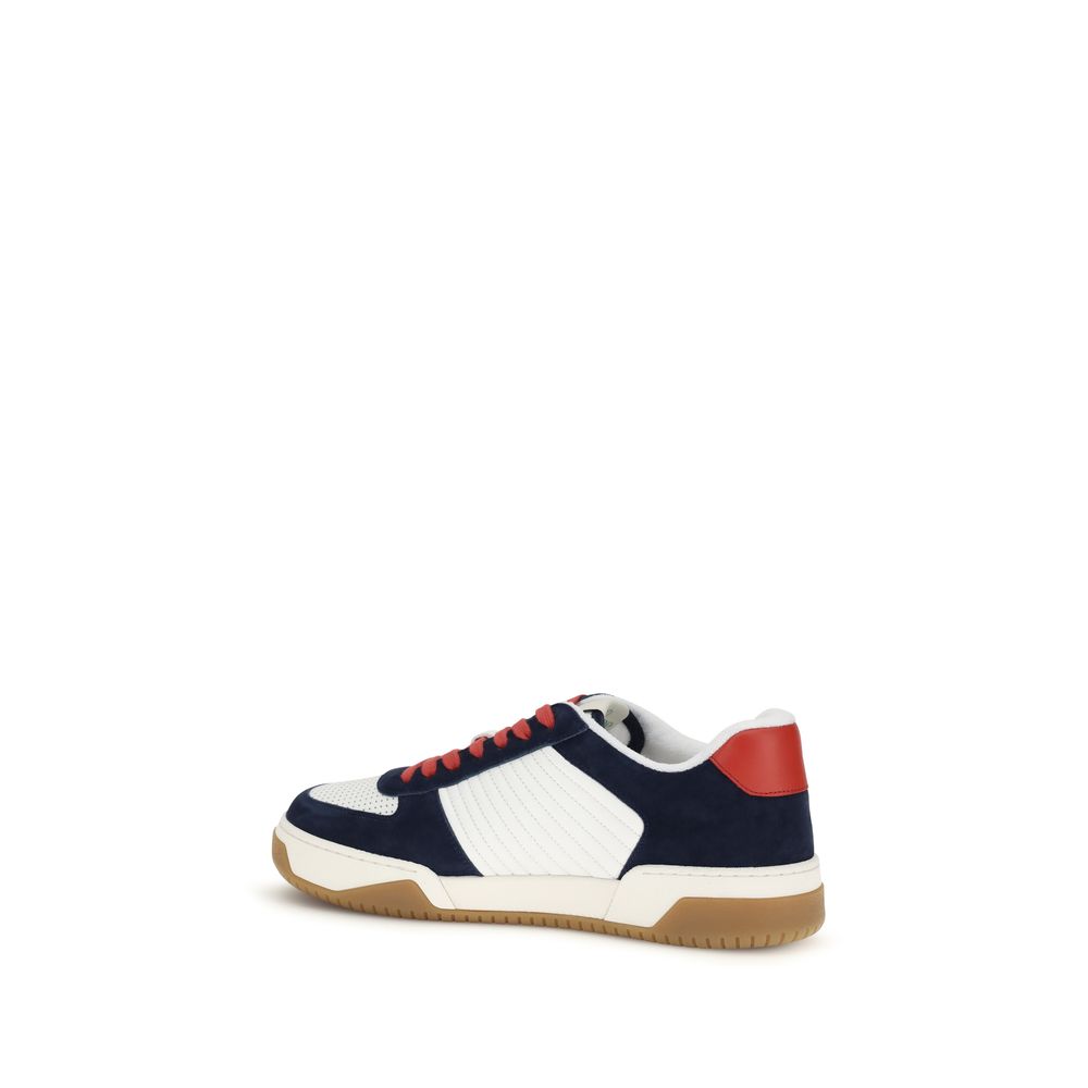 Valentino Garavani Multicolor Calf Leather Bos Taurus Athletic Sneakers with vibrant leather panels and sporty design.