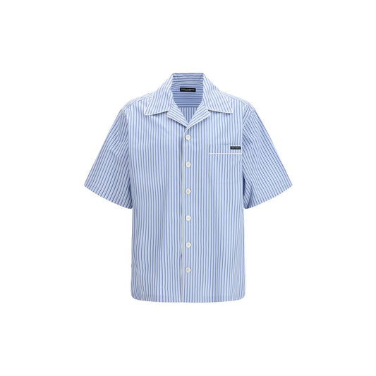 Dolce & Gabbana Blue Cotton Shortsleeve Shirt Dolce & Gabbana