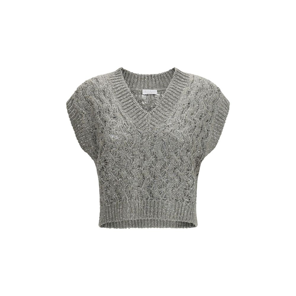 Bicolor silk sweatshirt by Brunello Cucinelli featuring a stylish, luxurious design with soft fabric and modern silhouette.