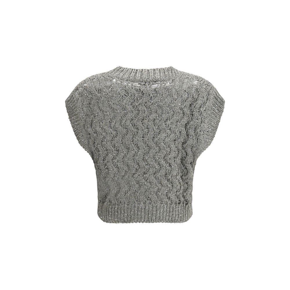 Bicolor silk sweatshirt by Brunello Cucinelli featuring a stylish, luxurious design with contrasting colors and a comfortable fit.