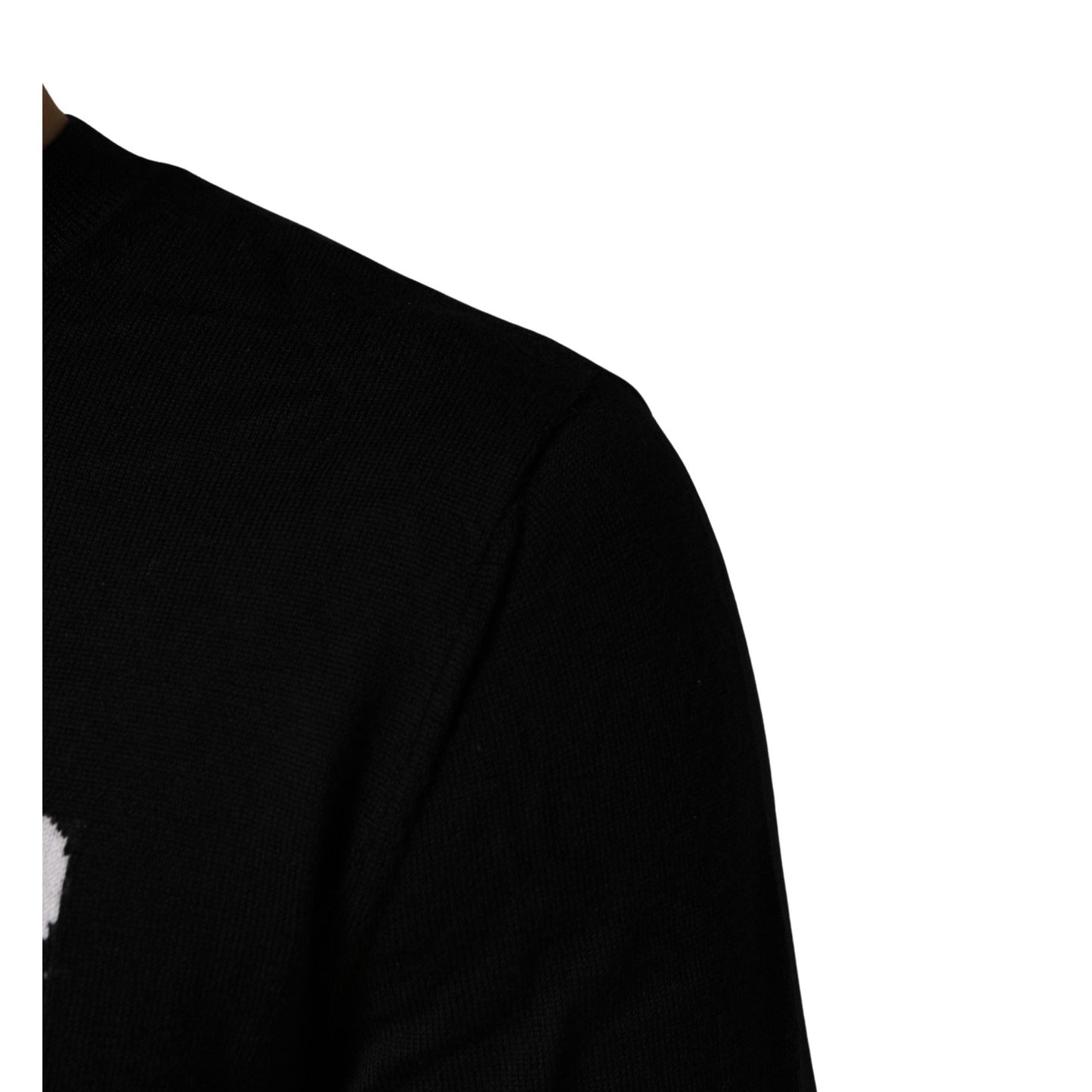 Dsquared² Black Logo Knitted Crew Neck Men Pullover Sweater