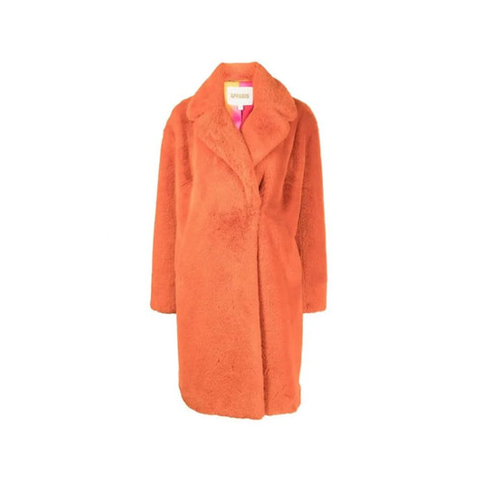 Apparis Orange Faux Fur Coat Apparis
