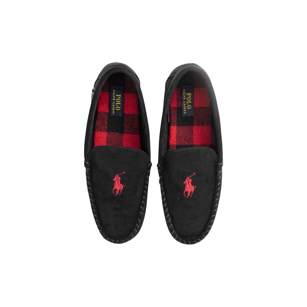 Ralph Lauren Black Faux Fur Slippers Ralph Lauren