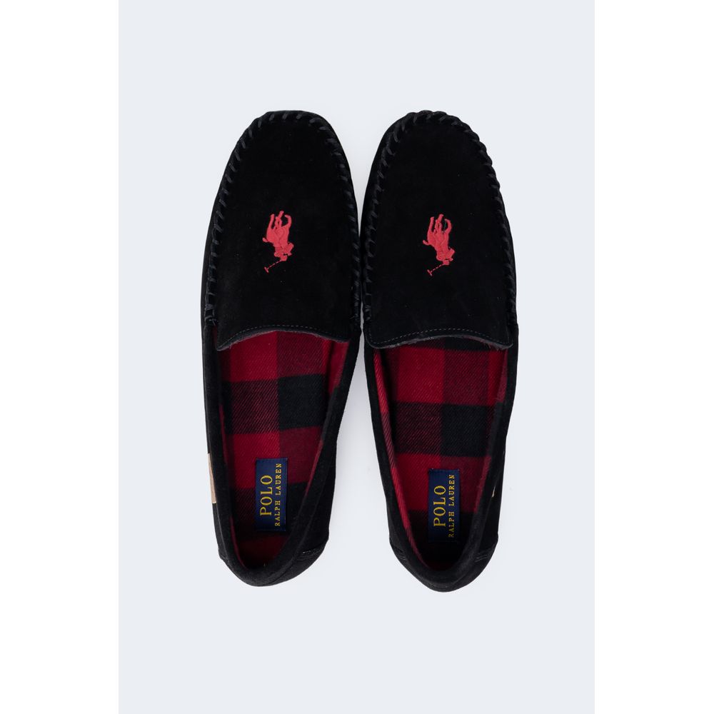 Ralph Lauren Black Faux Fur Slippers Ralph Lauren