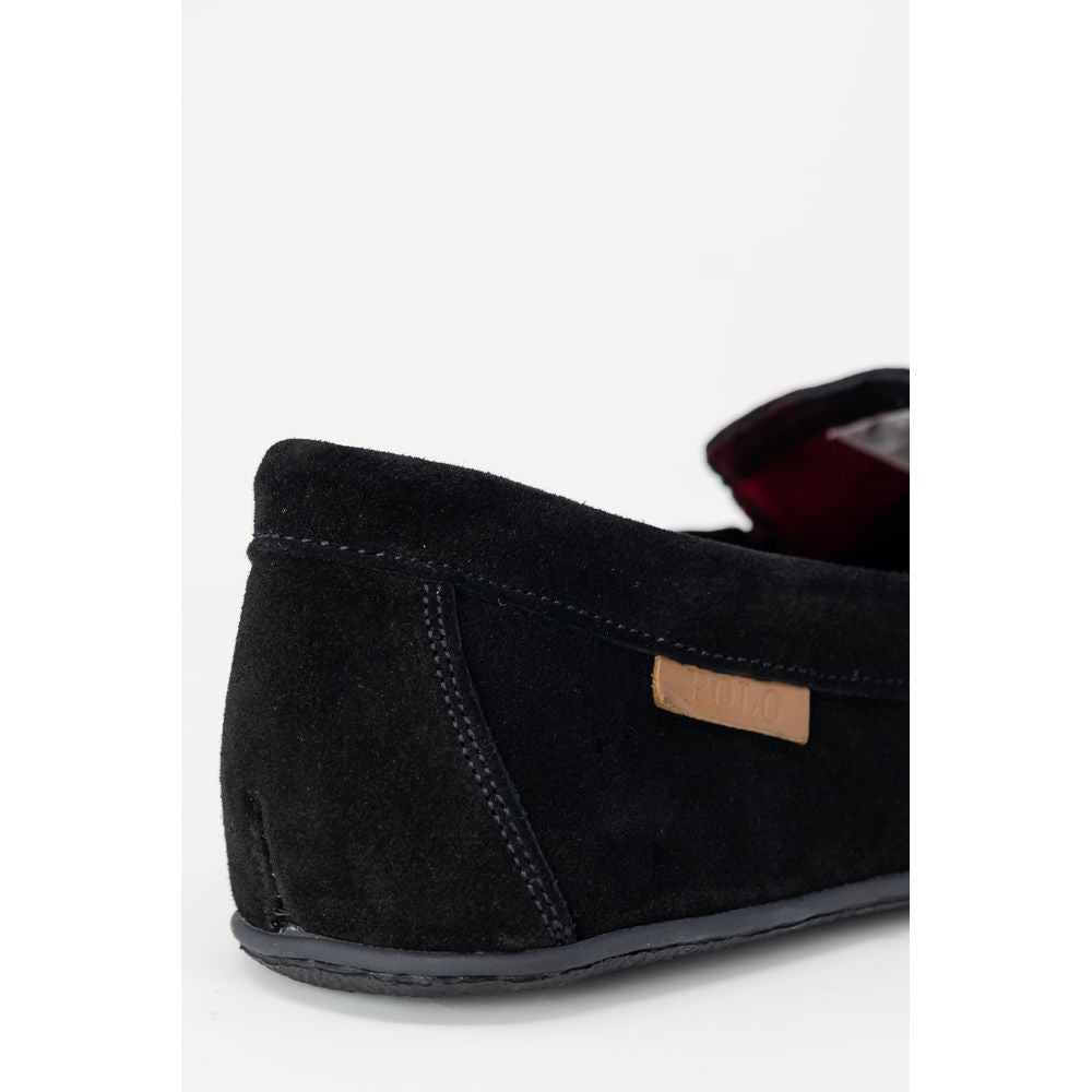Ralph Lauren Black Faux Fur Slippers Ralph Lauren