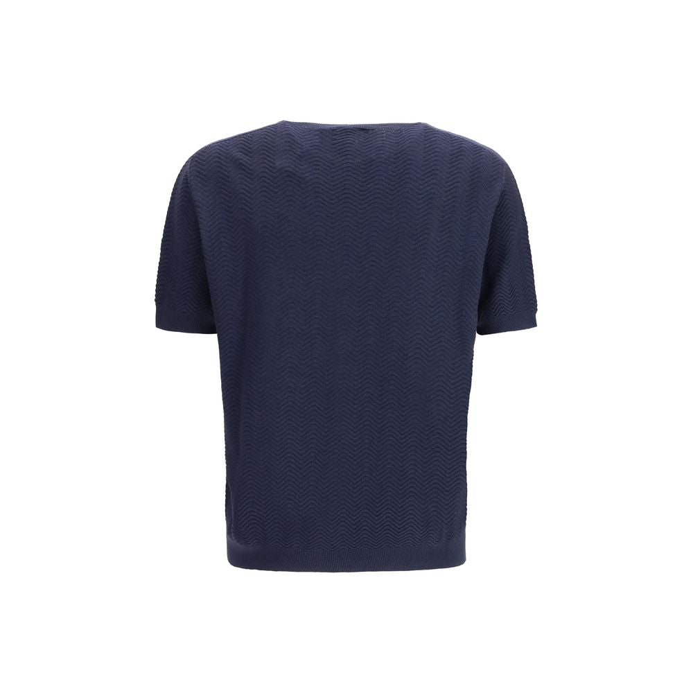 Giorgio Armani Blue Silk Sweatshirt Giorgio Armani