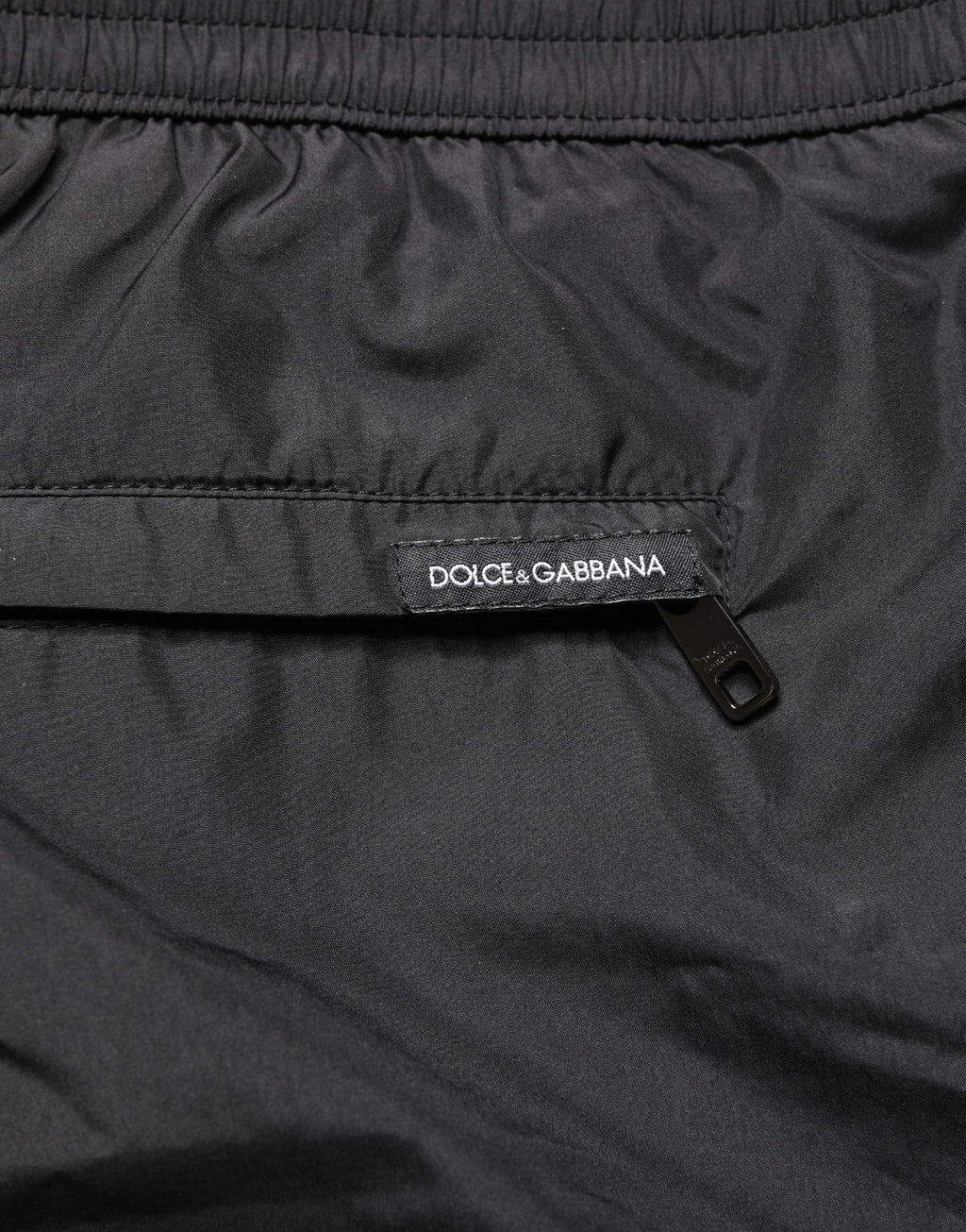 Dolce & Gabbana Black Polyester Drawstring Men Shorts Swimwear - Eljoys Fashion 