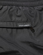 Dolce & Gabbana Black Polyester Drawstring Men Shorts Swimwear - Eljoys Fashion 
