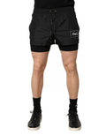 Dolce & Gabbana Black Polyester Drawstring Men Shorts Swimwear - Eljoys Fashion 
