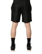 Dolce & Gabbana Black Polyester Drawstring Men Shorts Swimwear - Eljoys Fashion 