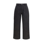 Represent Black Cotton Casual Pants