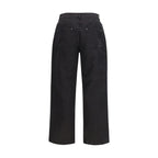 Represent Black Cotton Casual Pants