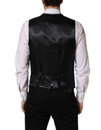 Dolce & Gabbana Black Wool Single Breasted Waistcoat Vest - Eljoys Fashion 