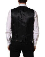 Dolce & Gabbana Black Wool Single Breasted Waistcoat Vest - Eljoys Fashion 