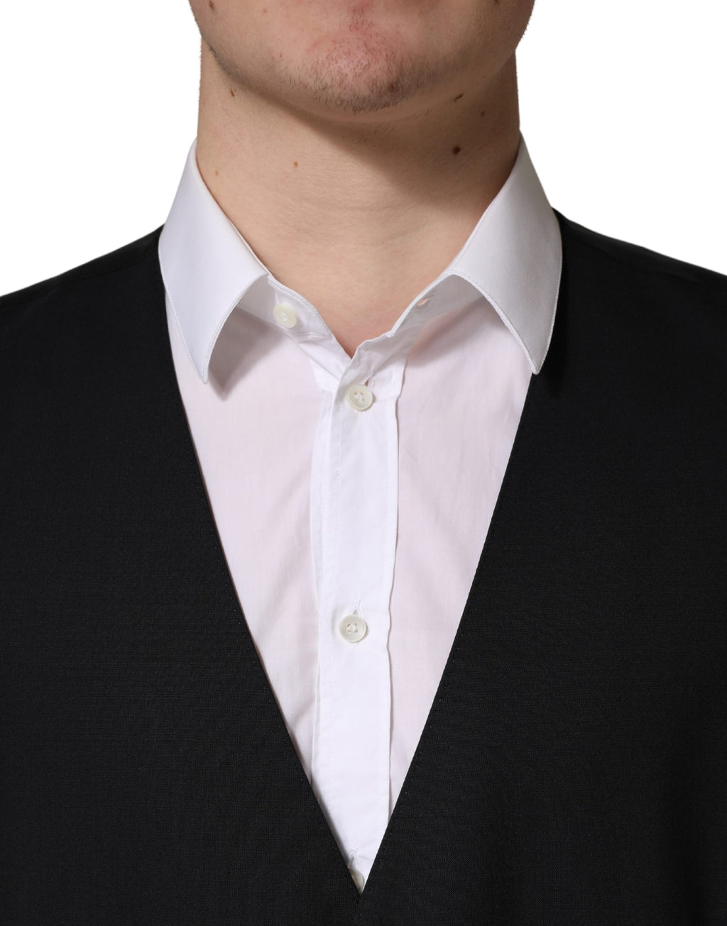 Dolce & Gabbana Black Wool Single Breasted Waistcoat Vest - Eljoys Fashion 