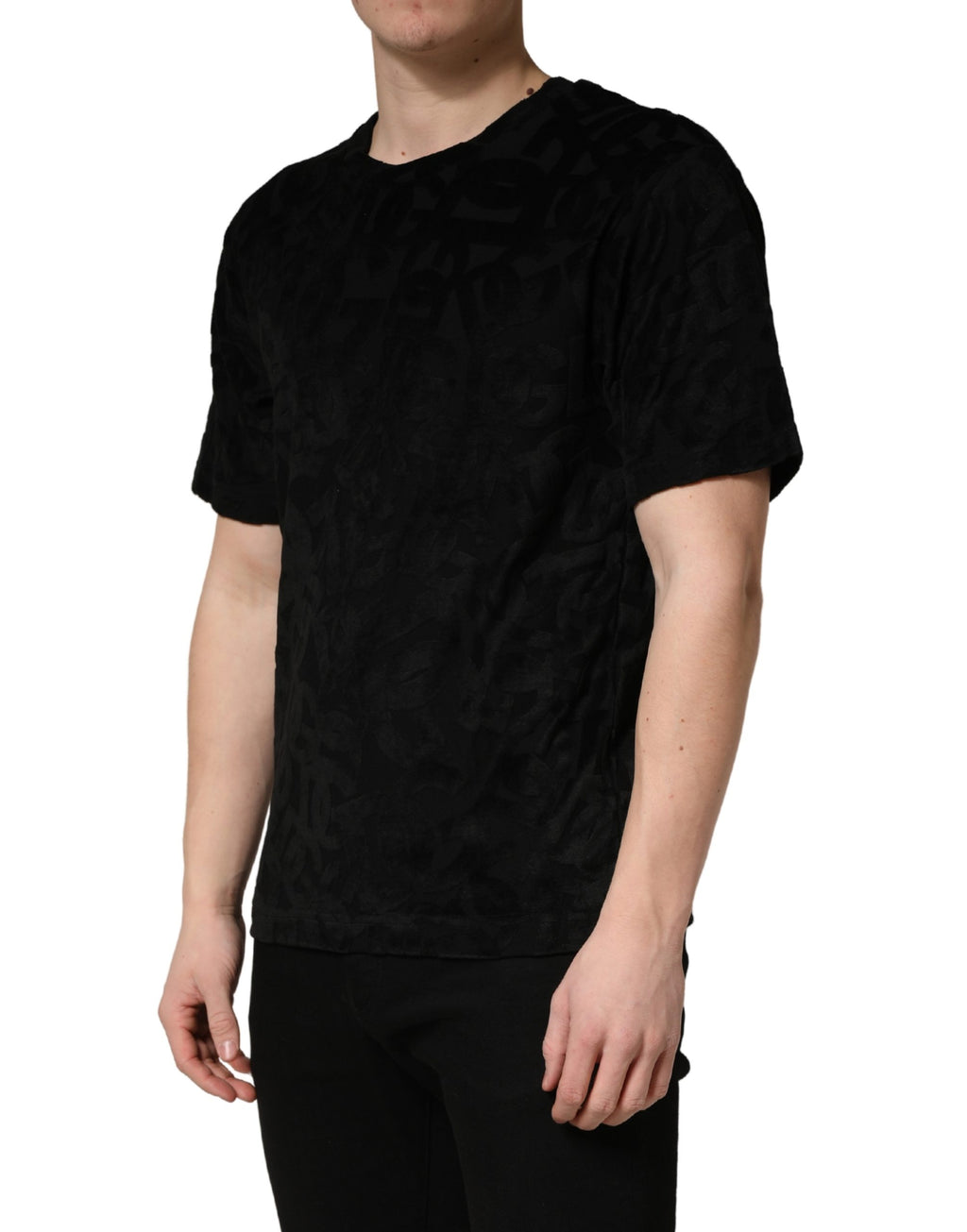 Dolce & Gabbana Black DG Mania Logo Print Casual  T-shirt - Eljoys Fashion 