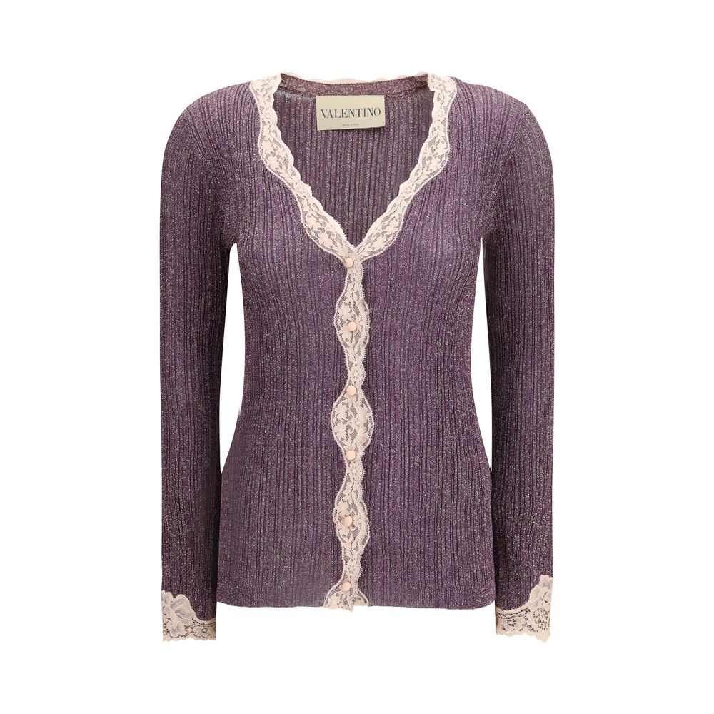 Valentino Purple Viscose Cardigan Valentino