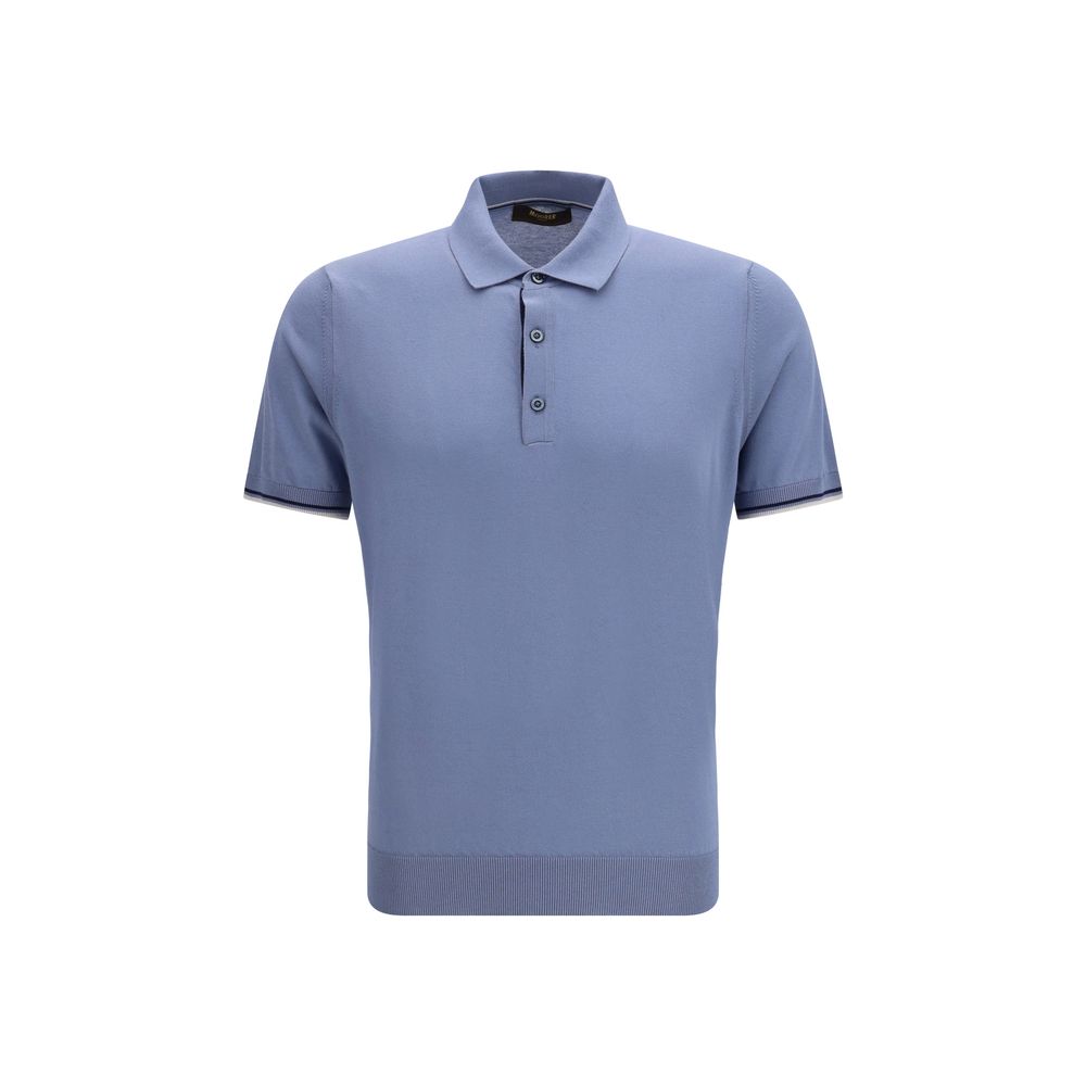 MooRER Blue Cotton Polo Shirt MooRER