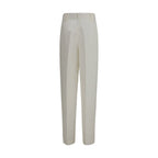 Max Mara White Linen Casual Pants