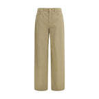 Max Mara Beige Cotton Casual Pants