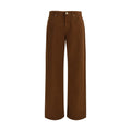 Max Mara Brown Cotton Casual Pants