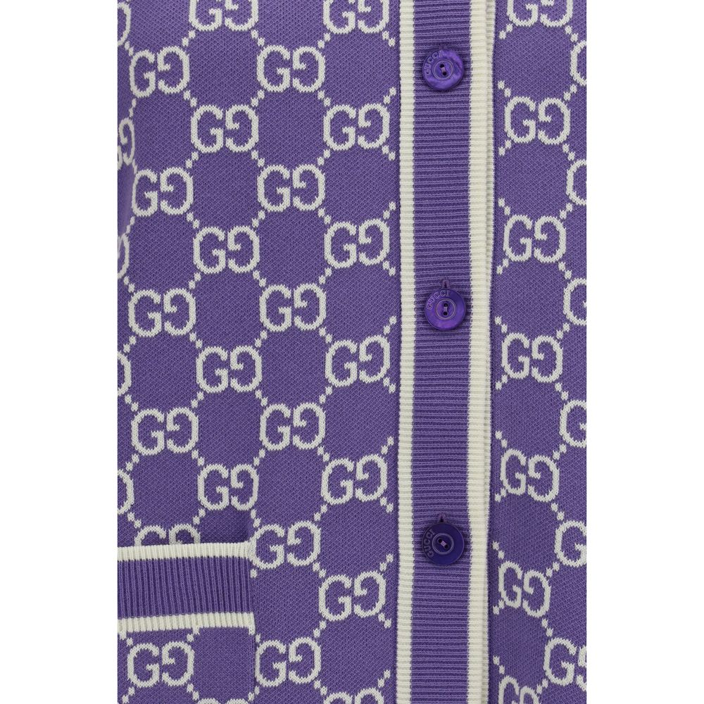 Gucci Purple Cotton Cardigan Gucci
