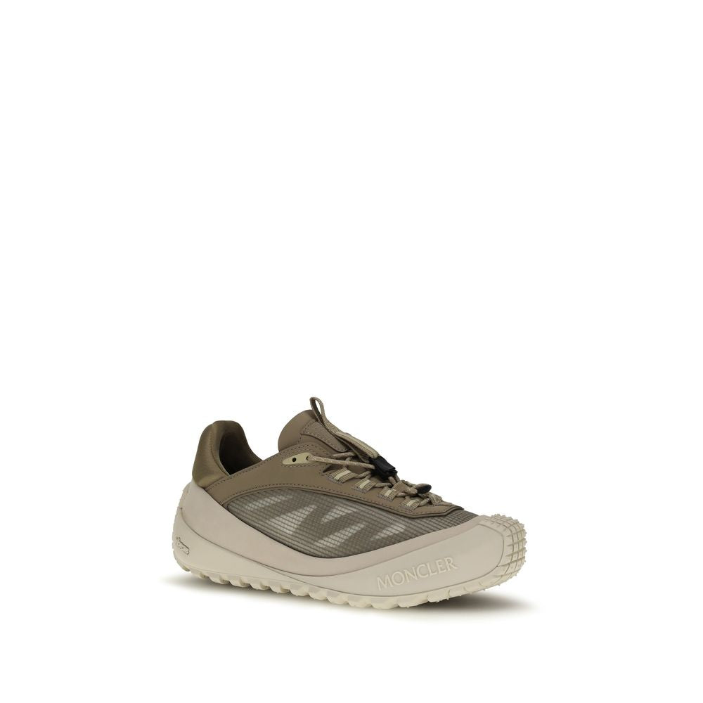 Moncler Gray Calf Leather Bos Taurus Athletic Sneakers