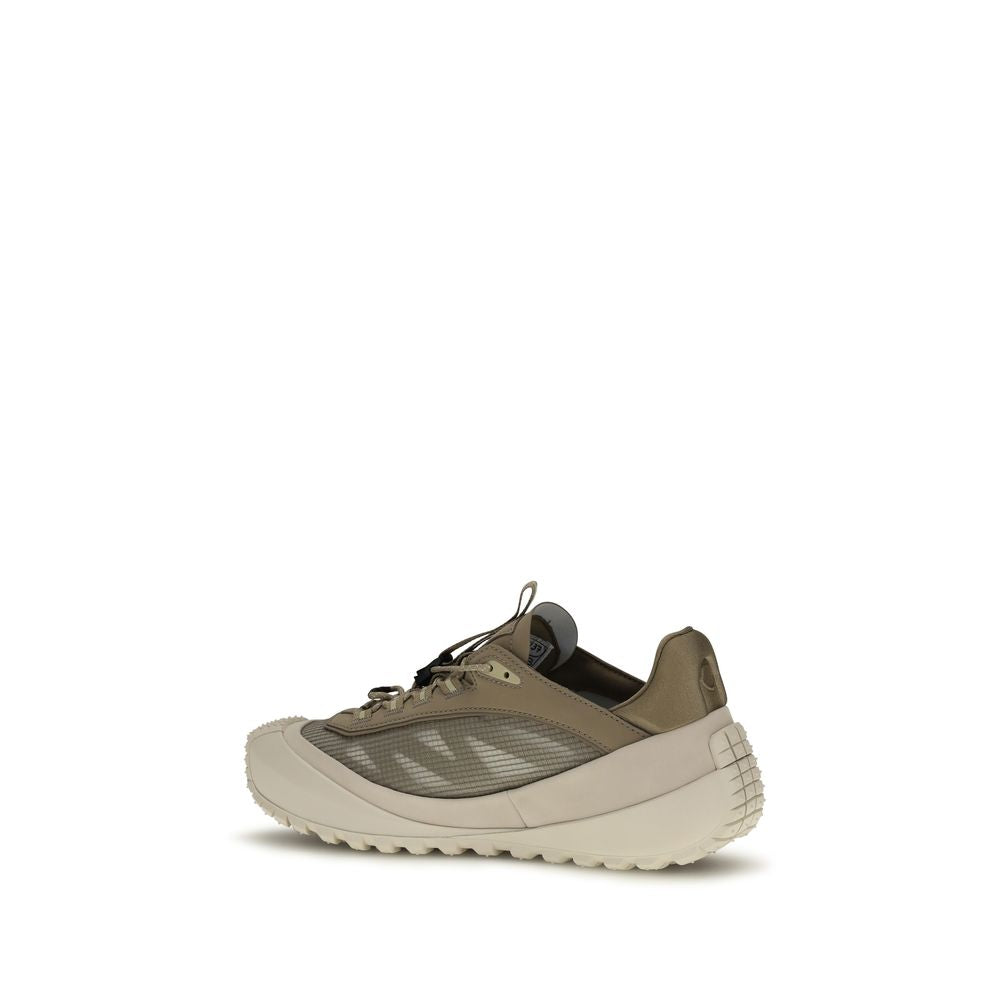 Moncler Gray Calf Leather Bos Taurus Athletic Sneakers