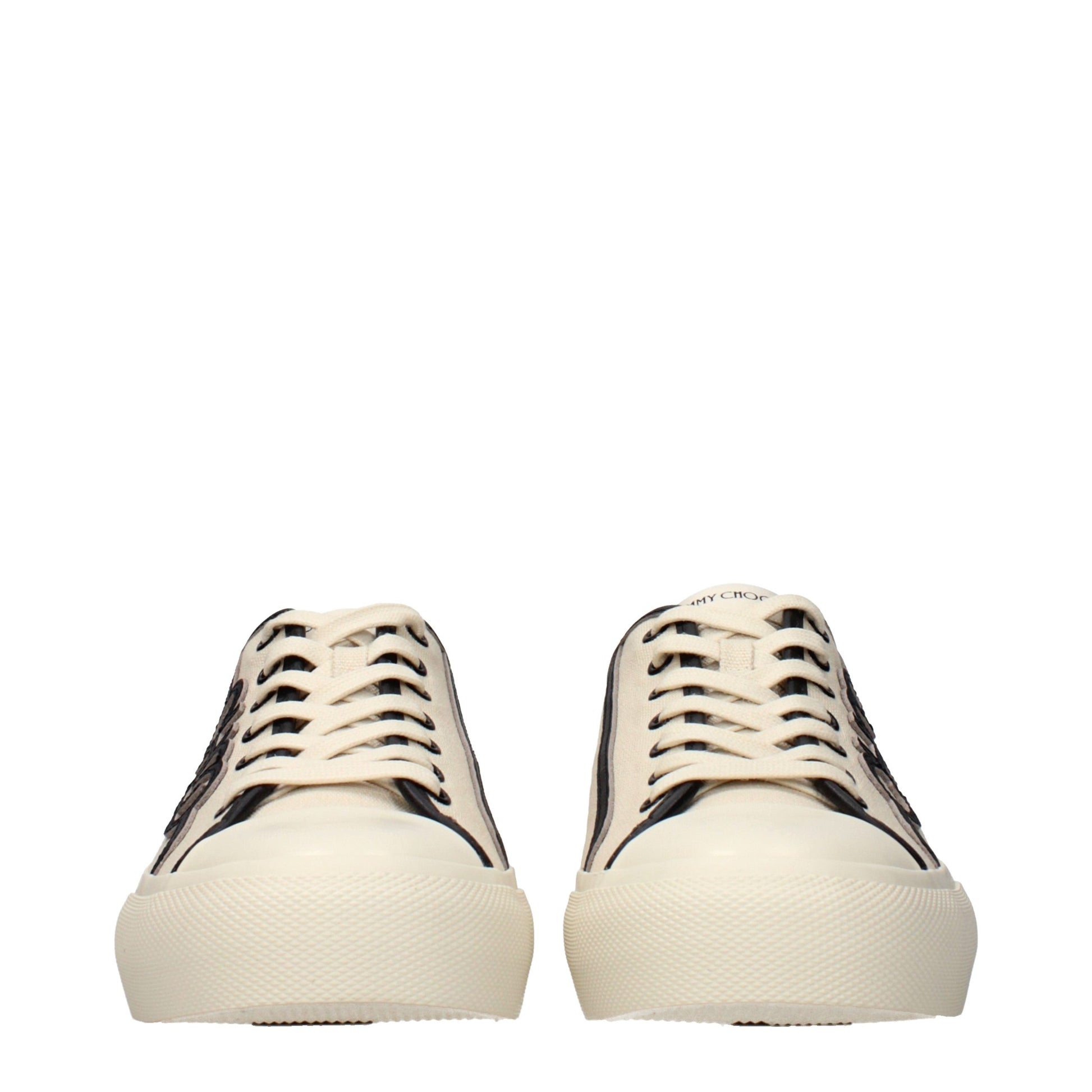 Jimmy Choo Beige Fabric Low Top Sneakers Jimmy Choo