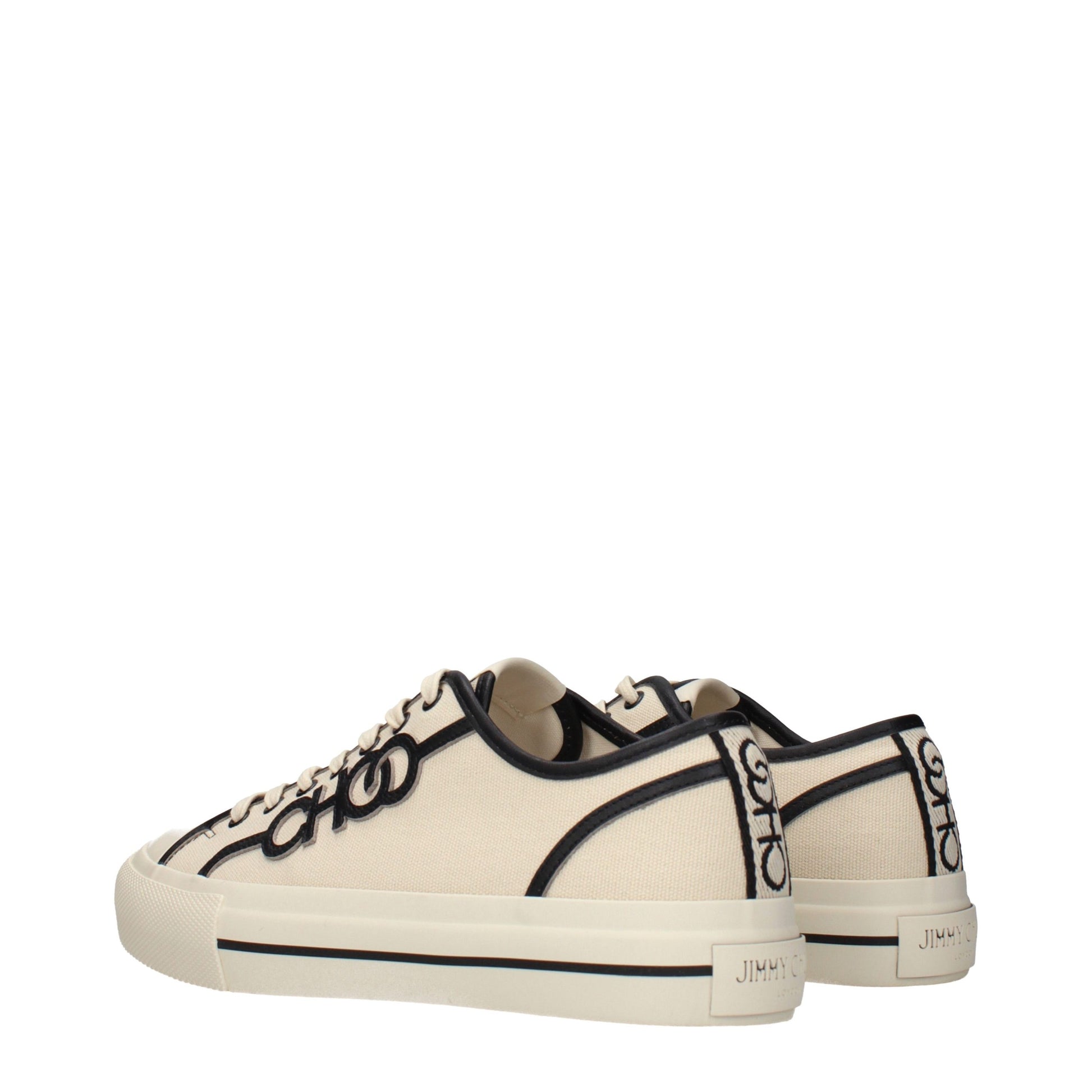 Jimmy Choo Beige Fabric Low Top Sneakers Jimmy Choo
