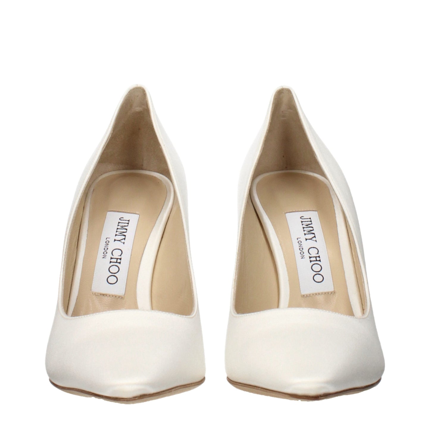 Jimmy Choo Beige Satin Platform Pumps Jimmy Choo