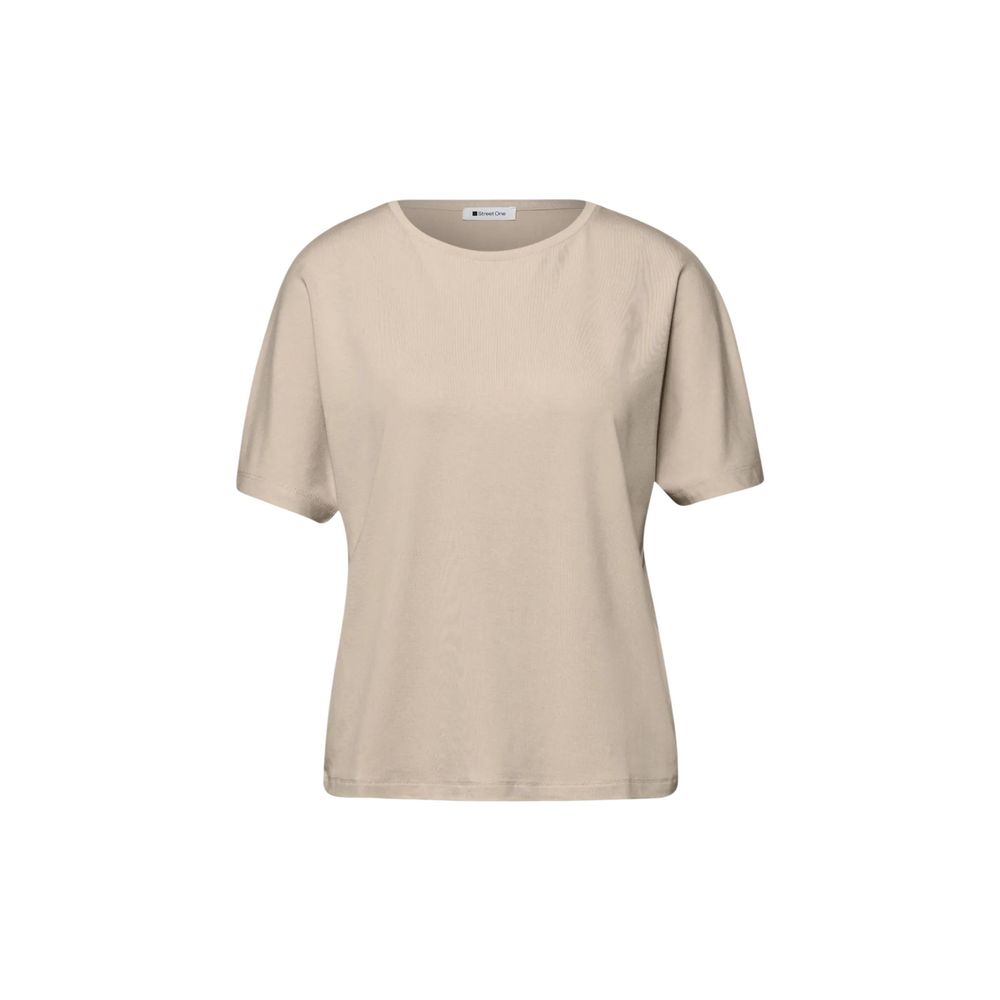 Street One Beige Viscose T-Shirt Street One