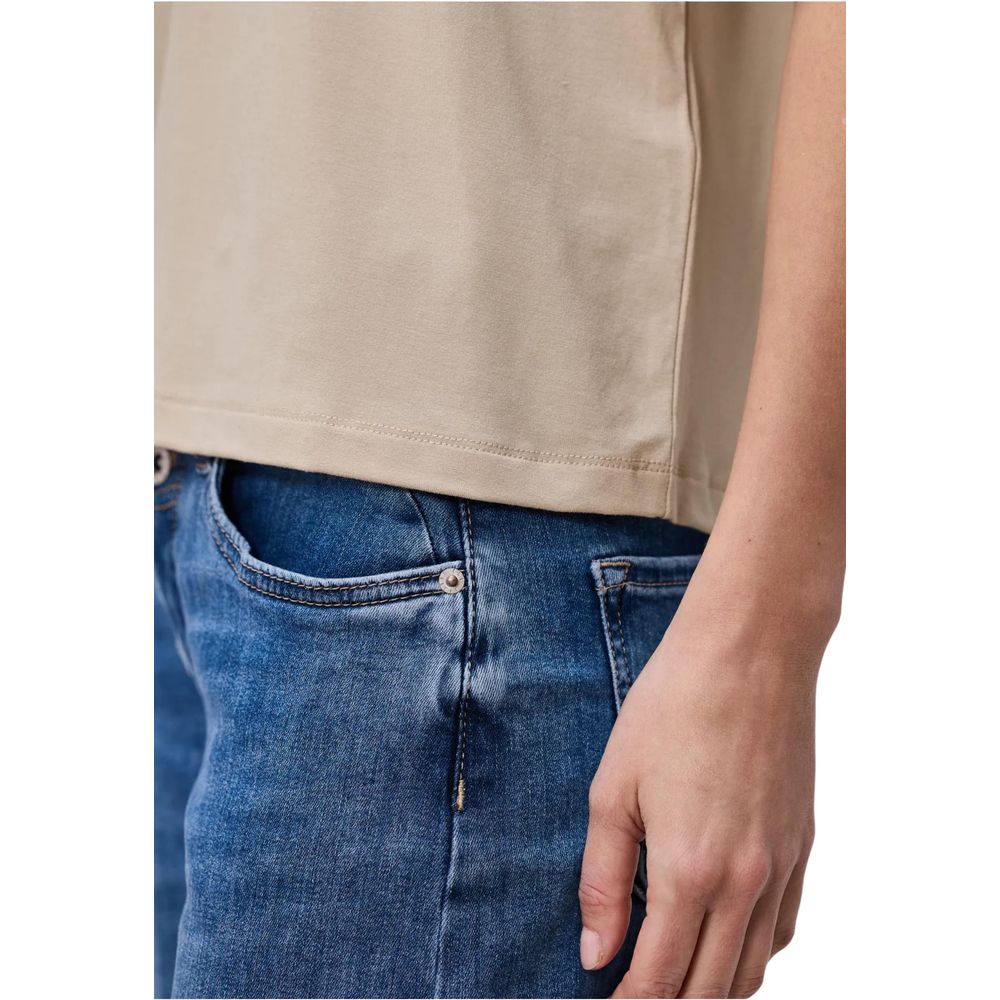 Street One Beige Viscose T-Shirt Street One