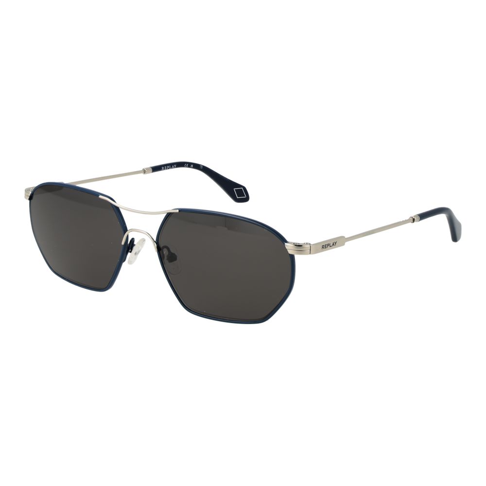 Replay Silver Metal Sunglasses Replay