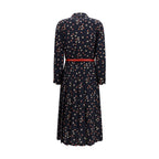 Max Mara Blue Silk Casual Dress