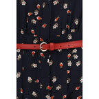 Max Mara Blue Silk Casual Dress