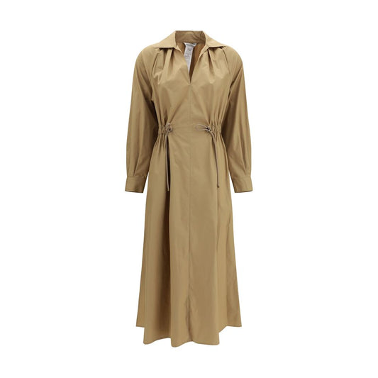 Max Mara Beige Cotton Casual Dress Max Mara