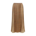 Fabiana Filippi Beige Polyester Midi Skirt Fabiana Filippi