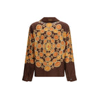 Versace Brown Fabric Pattern Shirt Versace