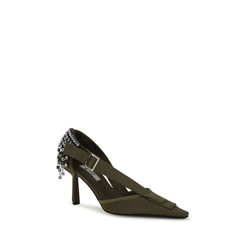 Prada Bicolor Cotton High Heel Pumps Prada