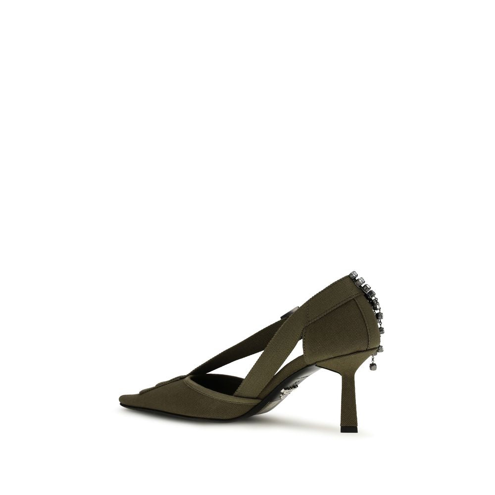 Prada Bicolor Cotton High Heel Pumps Prada